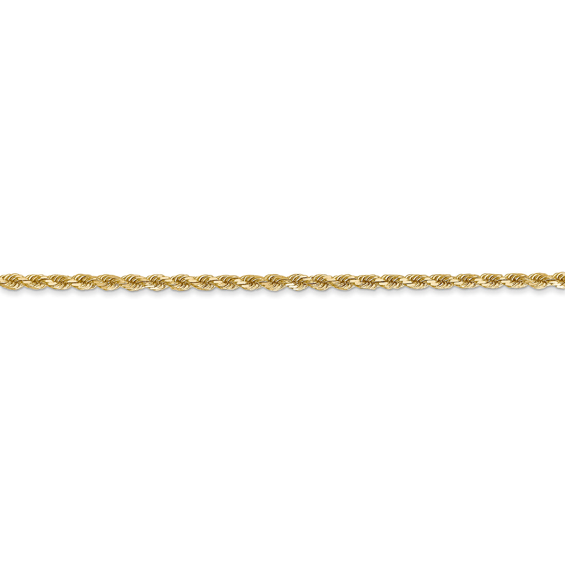 14k 2mm D/C Rope with Lobster Clasp Chain