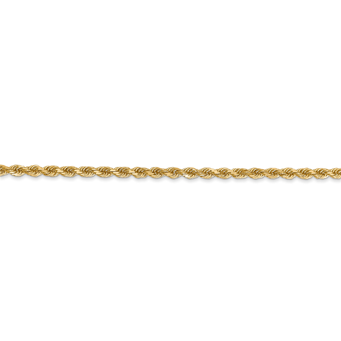14k 2.25mm D/C Rope with Lobster Clasp Chain