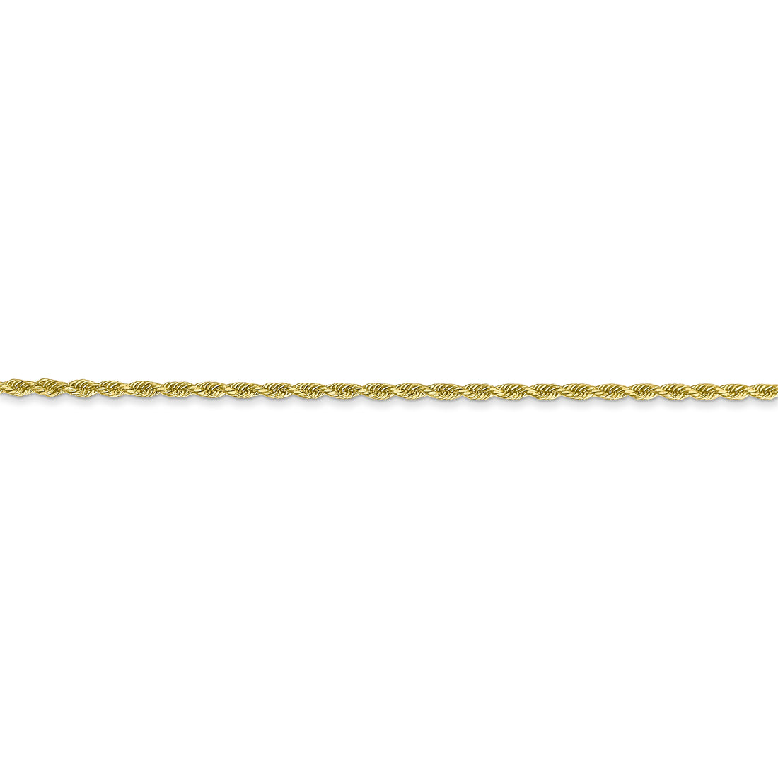10k 1.5mm Diamond-cut Rope Chain