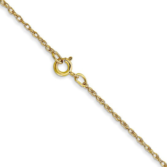 10k 0.7mm Carded Cable Rope Chain