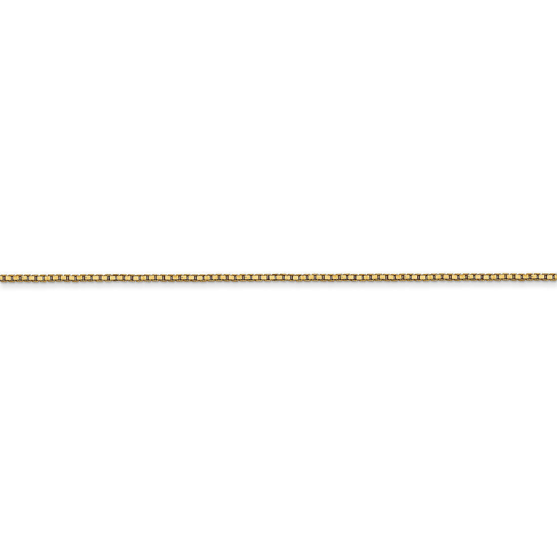 .9mm Box Chain Necklace Solid 14K Yellow Gold 16"