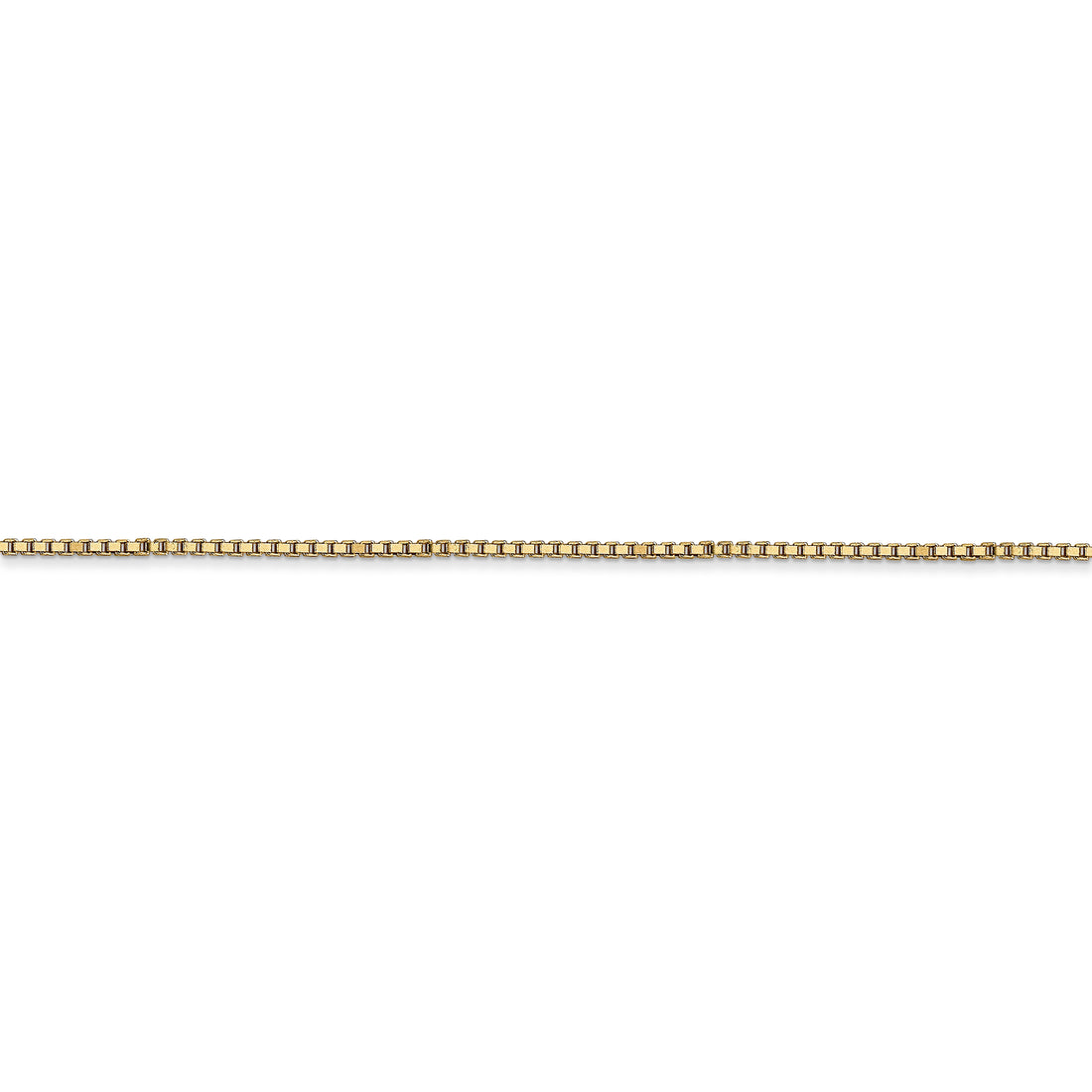 1mm Box Chain Necklace Solid 14K Yellow Gold 16"