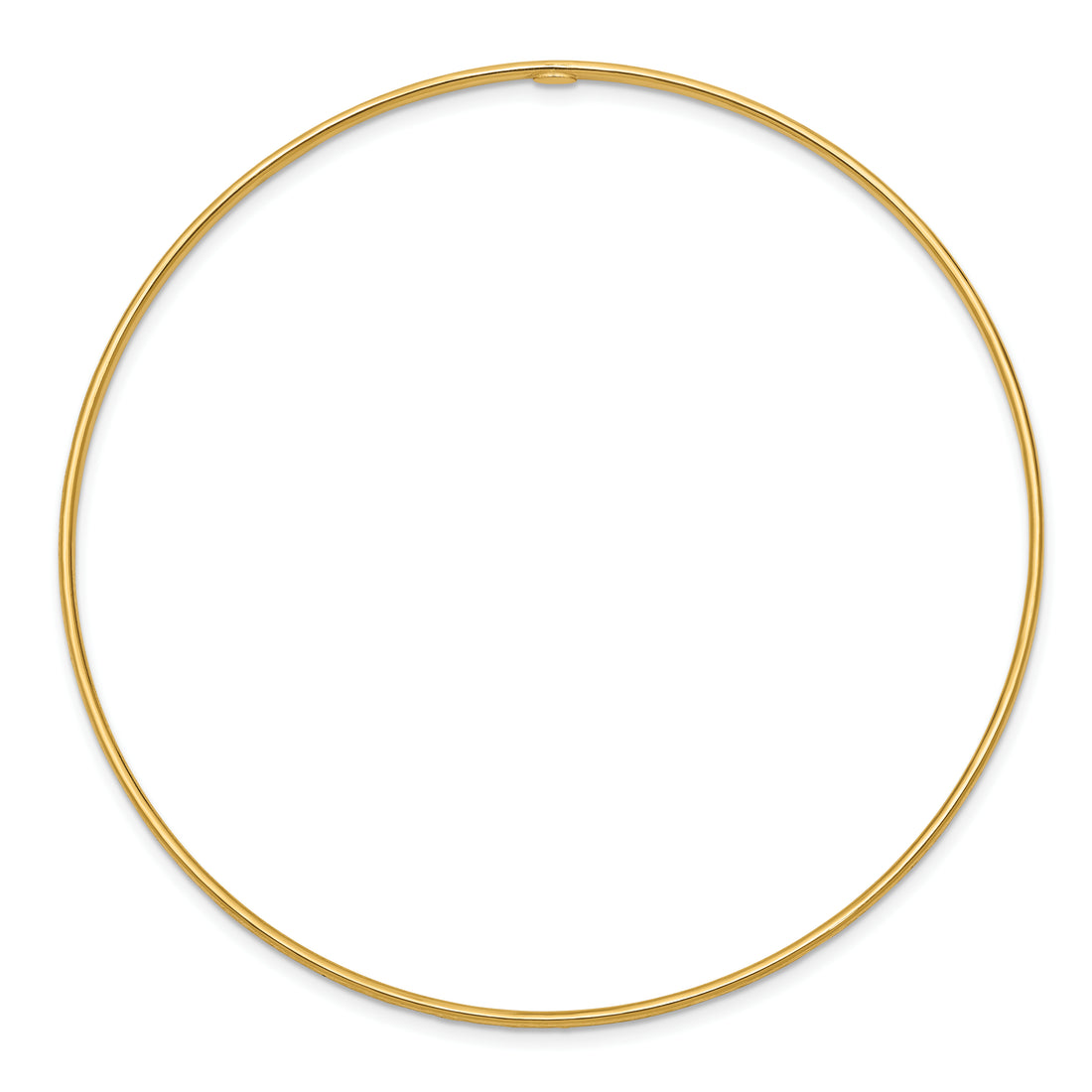 14k 1.5mm Diamond-Cut Slip-on Bangle Bracelet