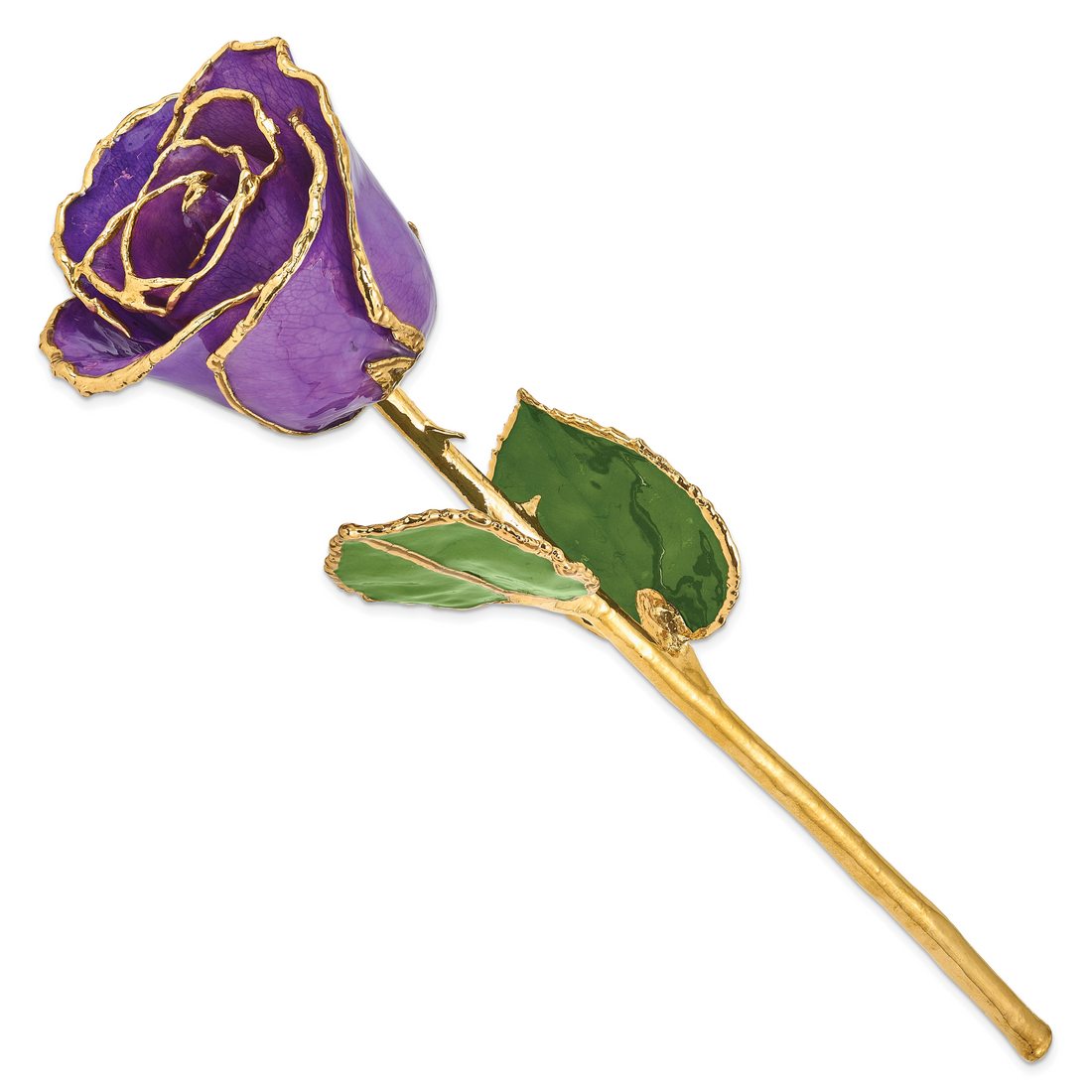 Lacquer Dipped Gold Trim Lilac Rose