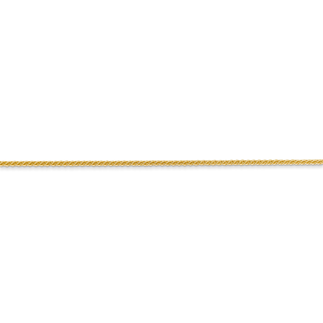 1.05mm Spiga Chain Necklace Solid 14K Yellow Gold 20"