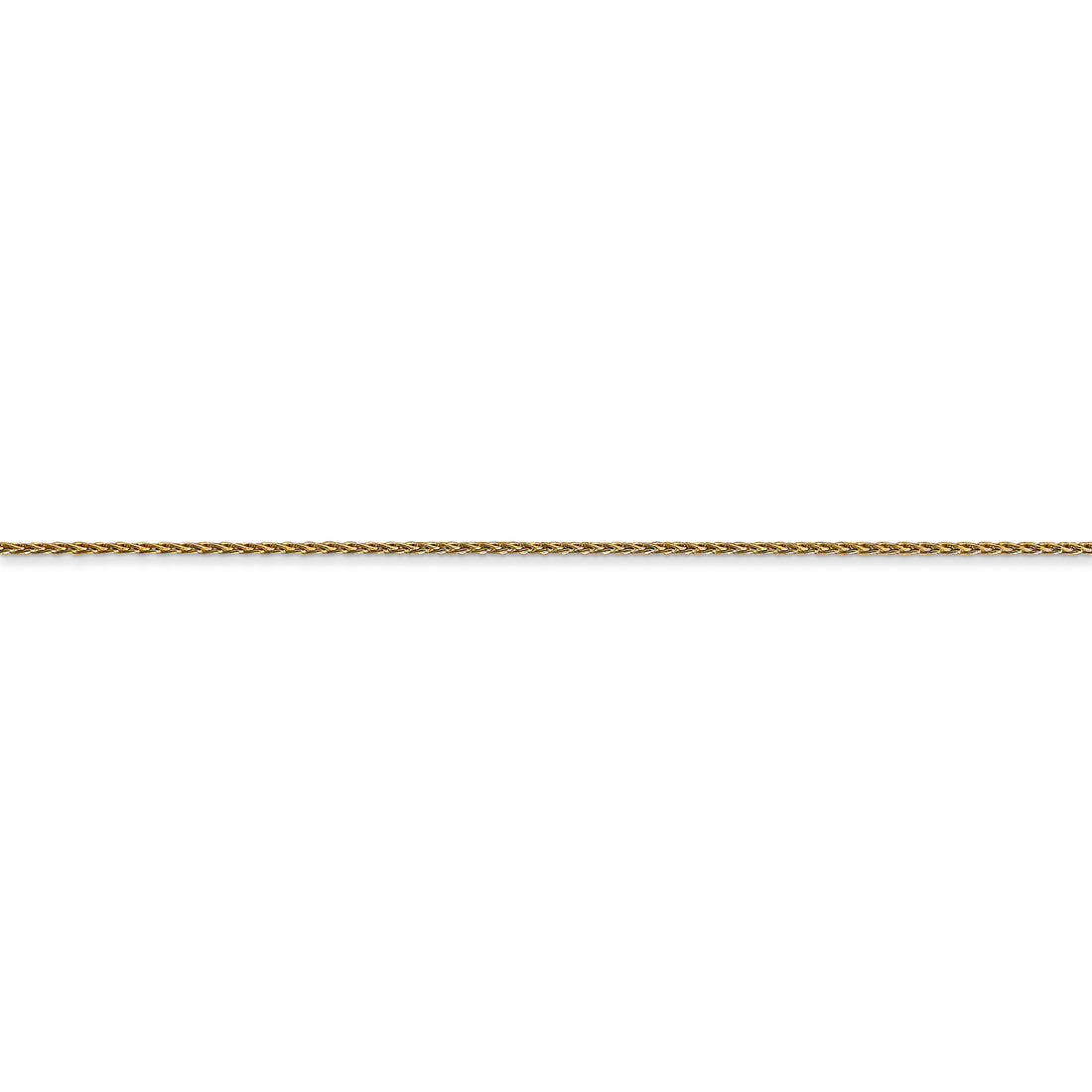 1mm Wheat Chain Necklace Solid 14K Yellow Gold 18"