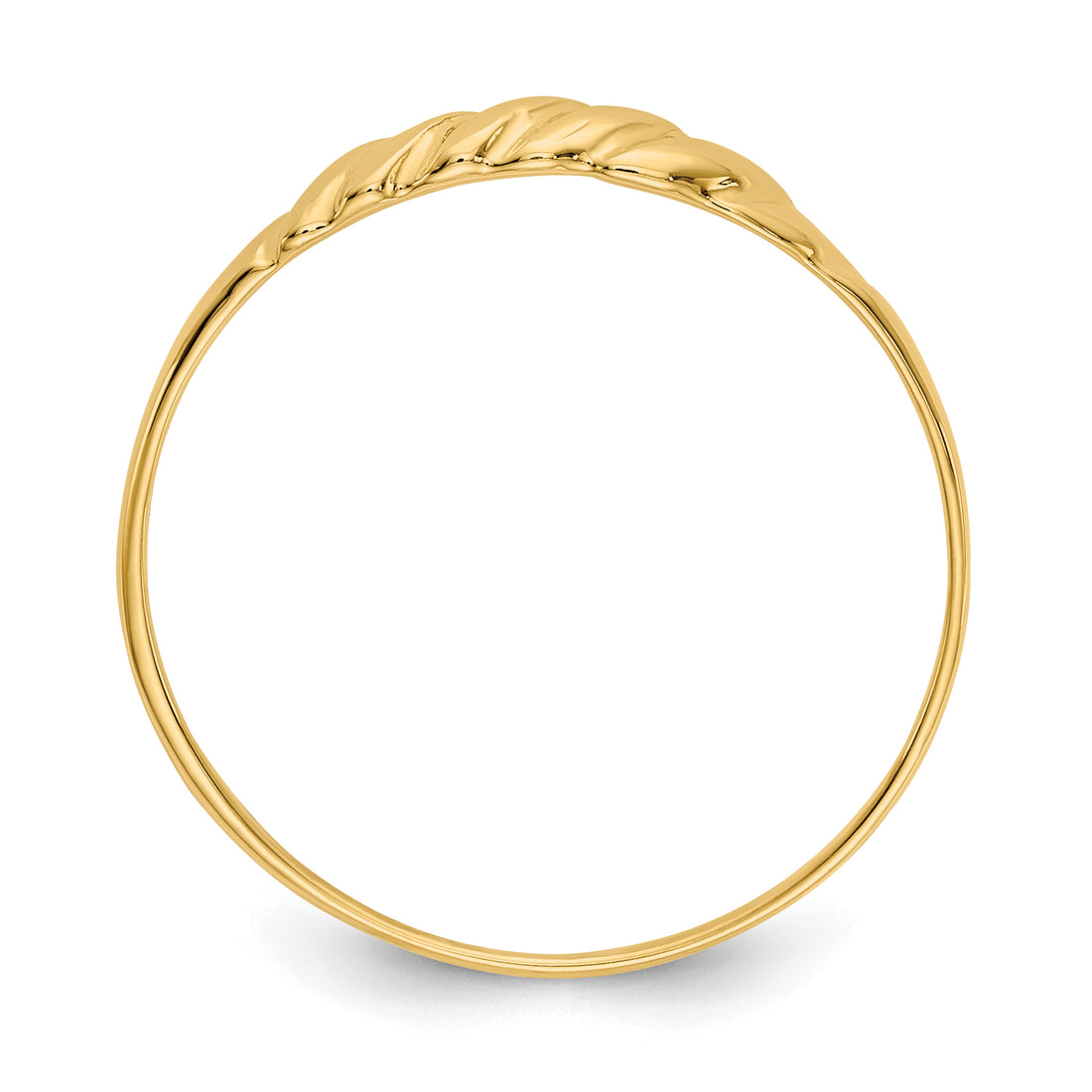 14K Ridged Dome Ring