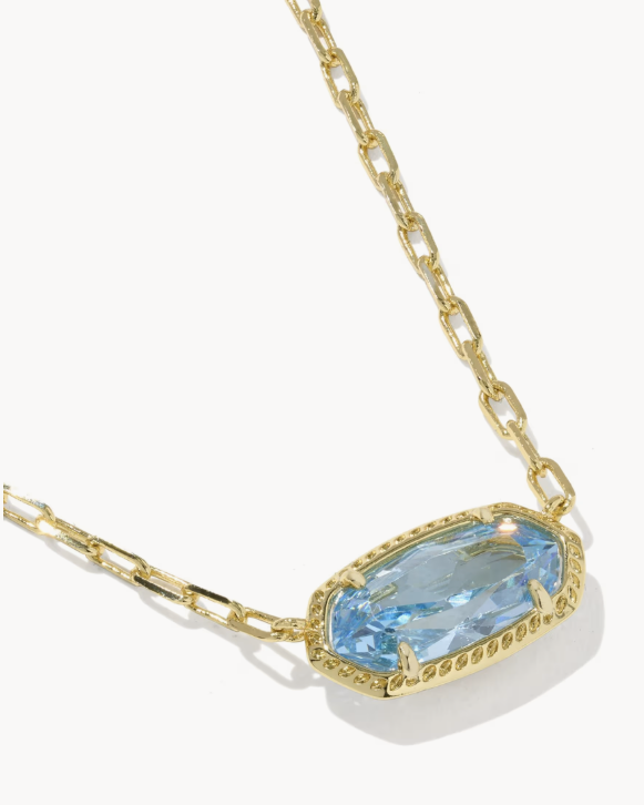 Elisa Luxe Gold Short Pendant Necklace