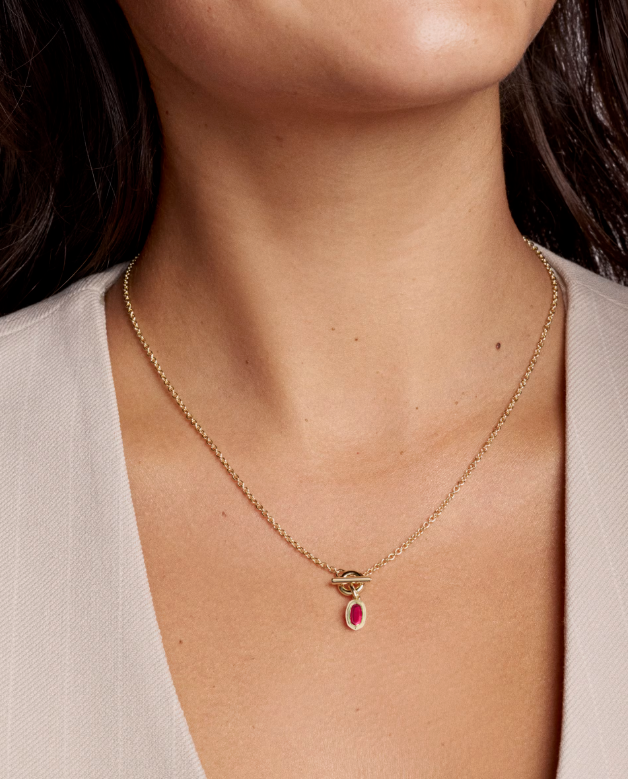 Mini Elisa Toggle Gold Short Pendant Necklace