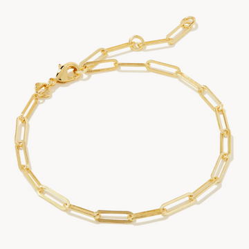 Courtney Paperclip Bracelet in Gold