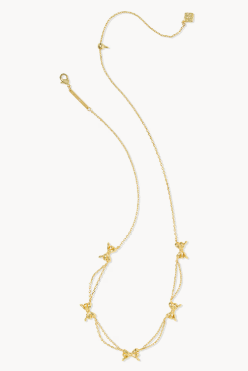 Bow Gold Strand Necklace