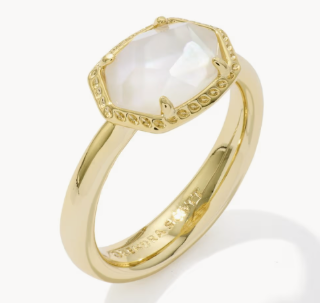 Daphne Gold Frame Band Ring