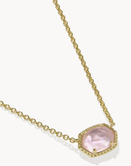 Daphne Gold Frame Short Pendant Necklace