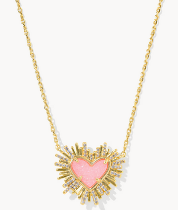 Dolly Parton x Kendra Scott Ari Heart Gold Short Pendant Necklace