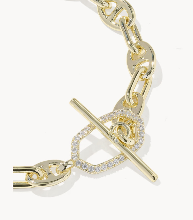Elisa Toggle Gold Link Bracelet
