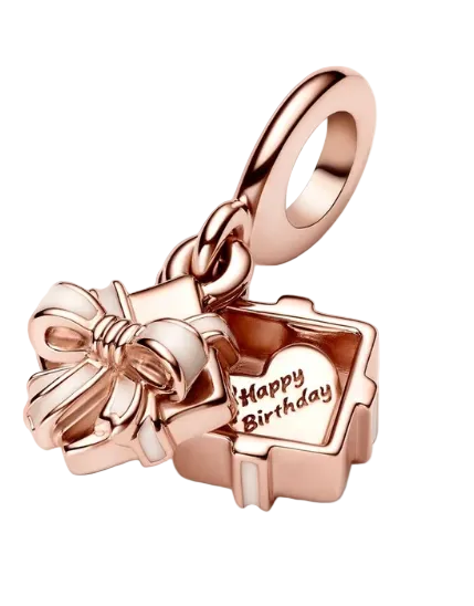 Openable Birthday Gift Dangle Charm