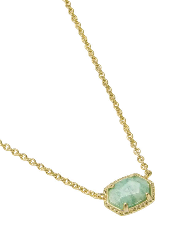 Daphne Gold Frame Short Pendant Necklace