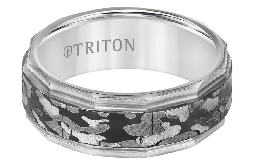 Triton Camo Tungsten Men's Band