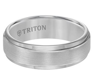 Triton White Tungsten Men's Band