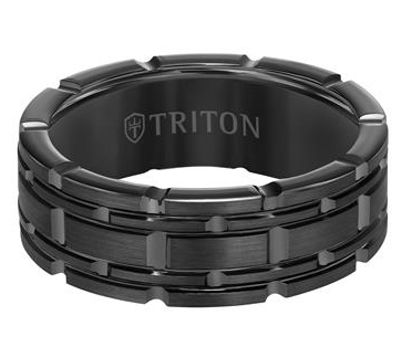 Triton Gun Gray Tungsten Men's Band
