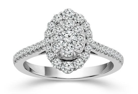 Diamond Engagement Ring 0.75 ct tw 14k White Gold