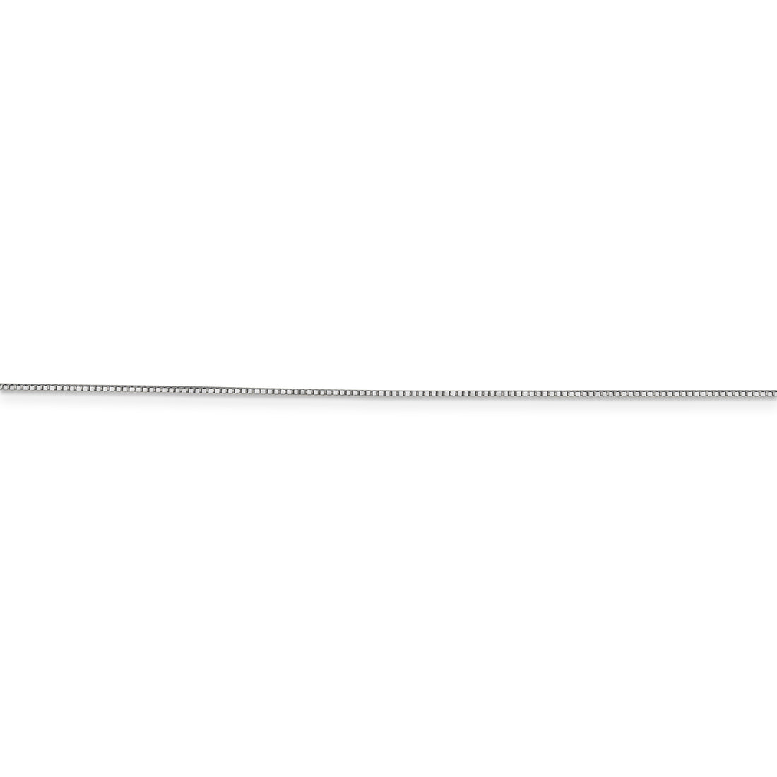 14k WG .7mm Box with Spring Ring Clasp Chain